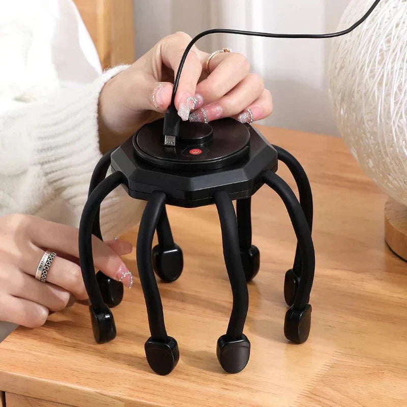 Scalp Massager - RelaxSphere-Black-Nora Luxe