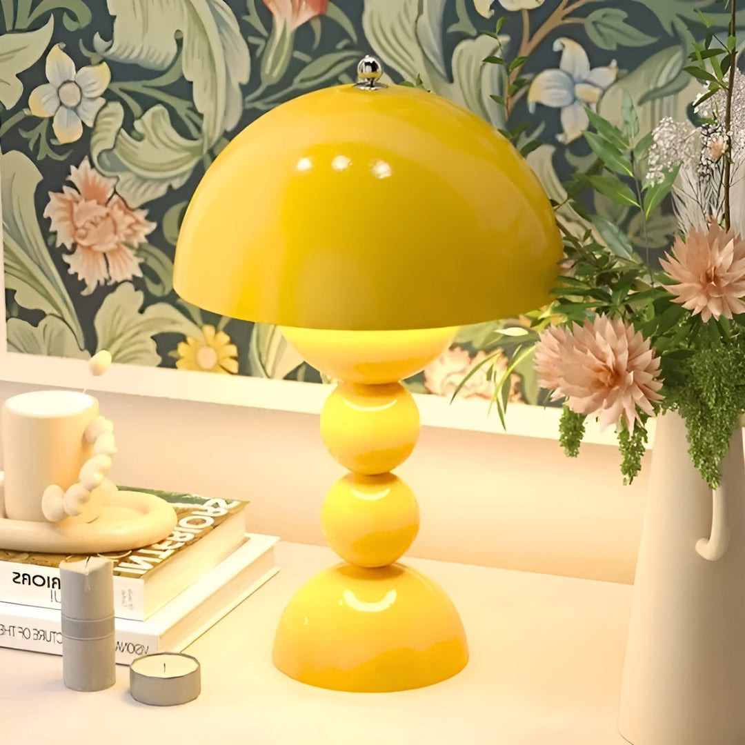Scandinavian Design Table Lamp - FloraGlow-Yellow-Nora Luxe