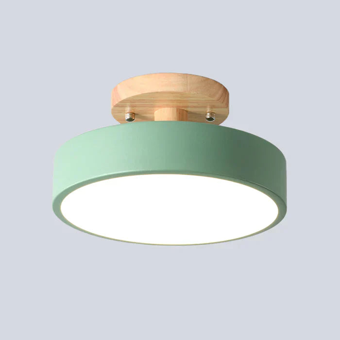 Scandinavian LED Ceiling Lamp - NordWood-Green-Nora Luxe