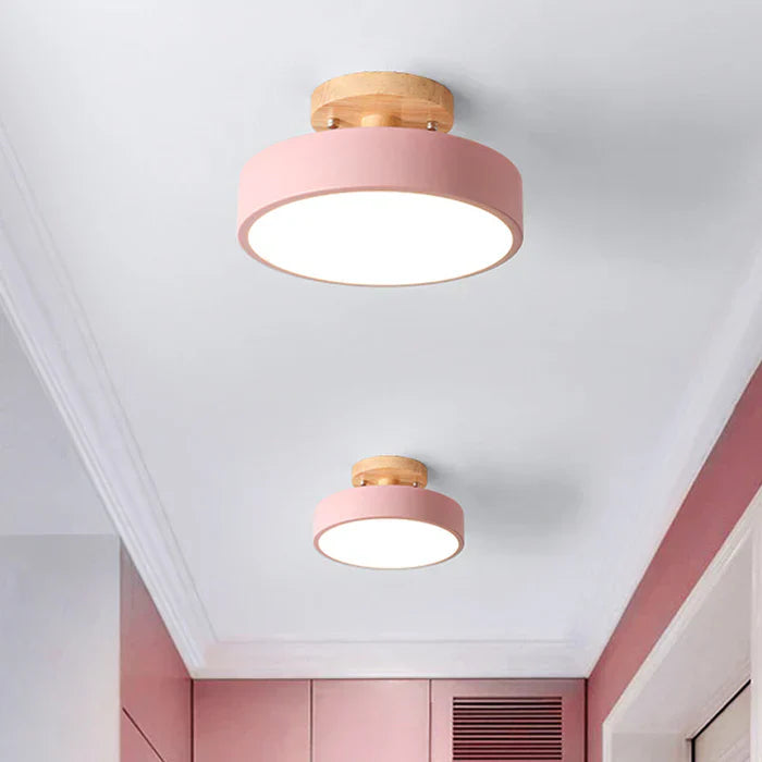 Scandinavian LED Ceiling Lamp - NordWood-Green-Nora Luxe