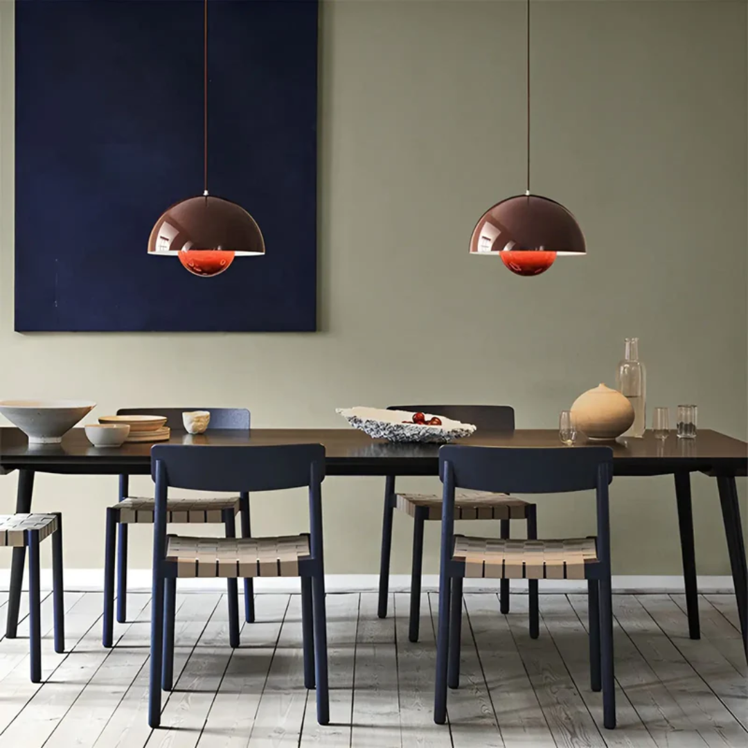 Scandinavian LED Pendant Lamp - NordicBlossom-Pink-Nora Luxe