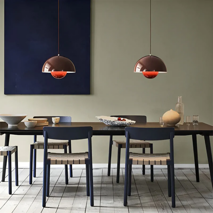 Scandinavian LED Pendant Lamp - NordicBlossom-Pink-Nora Luxe
