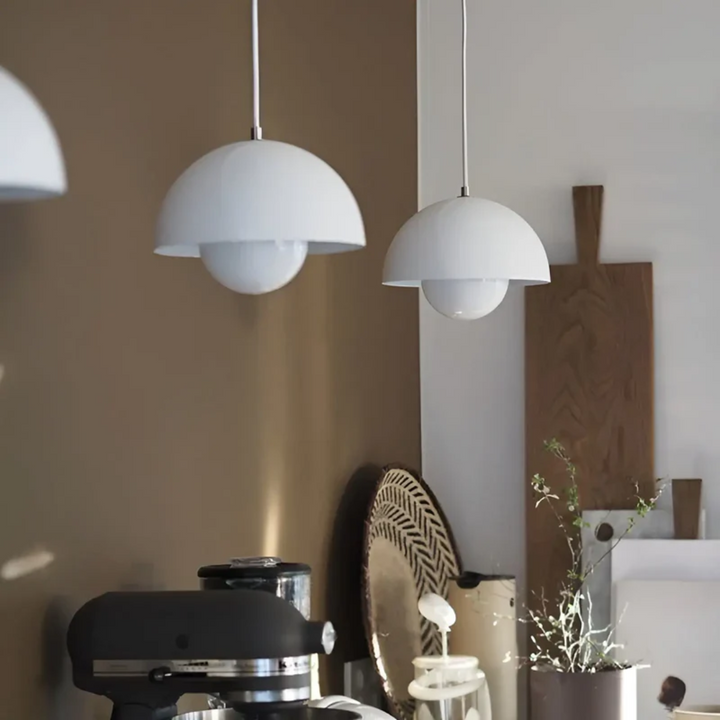 Scandinavian LED Pendant Lamp - NordicBlossom-Pink-Nora Luxe