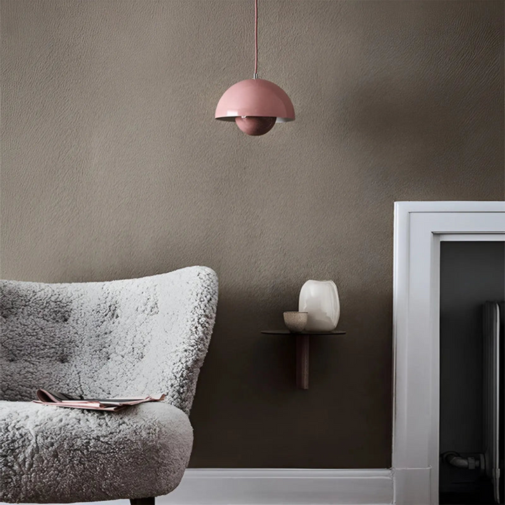 Scandinavian LED Pendant Lamp - NordicBlossom-Pink-Nora Luxe