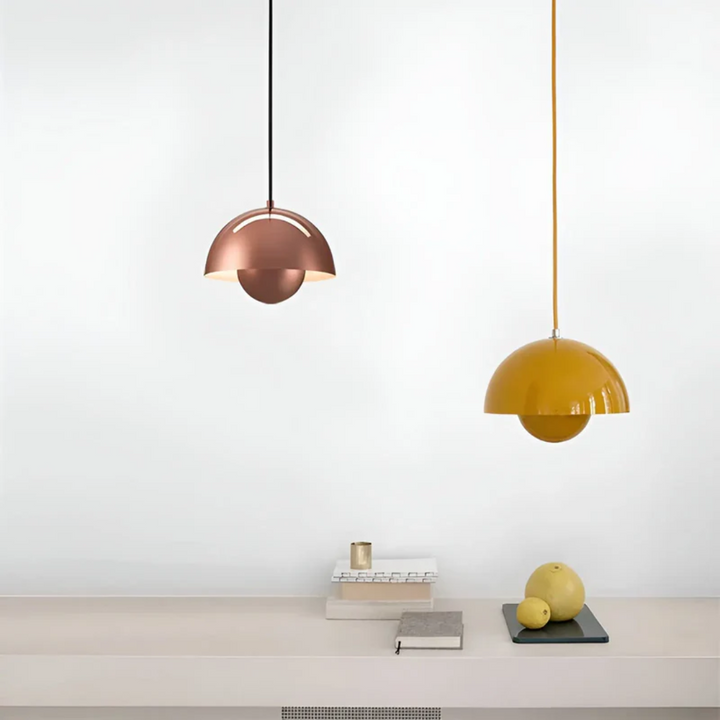 Scandinavian LED Pendant Lamp - NordicBlossom-Pink-Nora Luxe