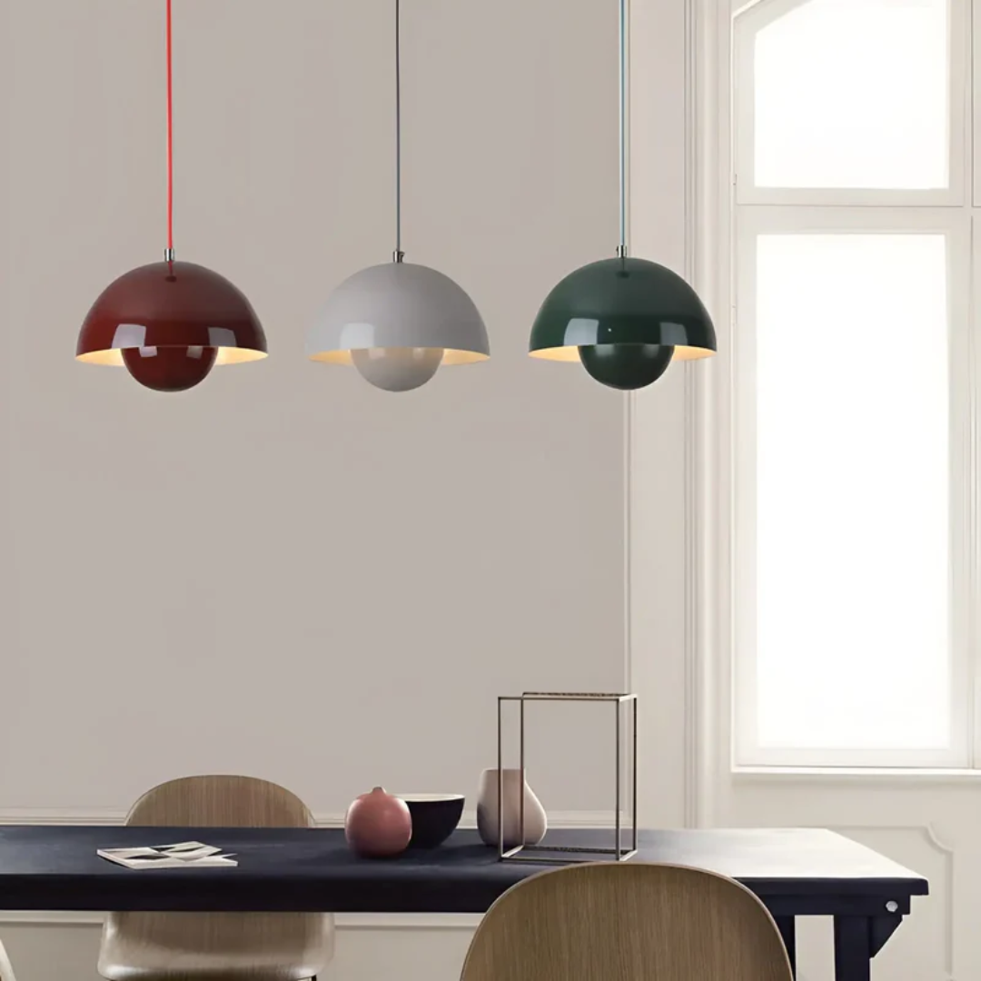 Scandinavian LED Pendant Lamp - NordicBlossom-Pink-Nora Luxe
