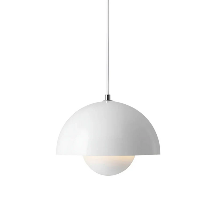 Scandinavian LED Pendant Lamp - NordicBlossom-White-Nora Luxe