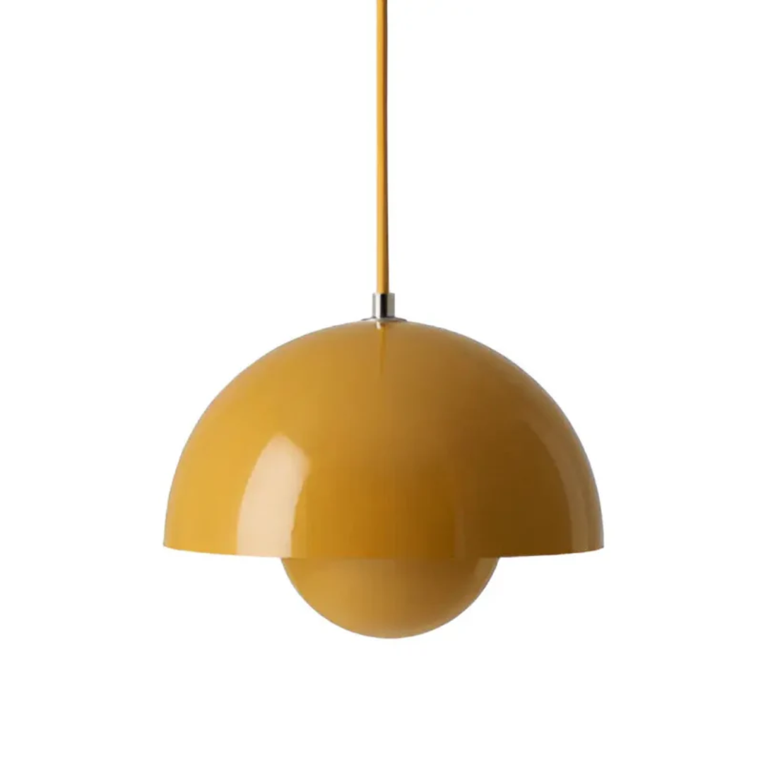 Scandinavian LED Pendant Lamp - NordicBlossom-Yellow-Nora Luxe