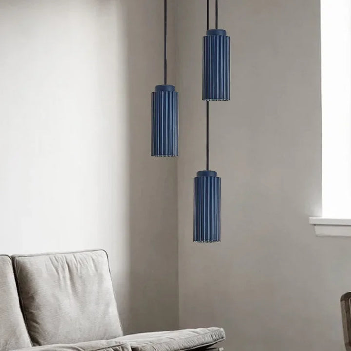 Scandinavian LED pendant lamp - NordicRadiance-Blue-Cool white-Nora Luxe