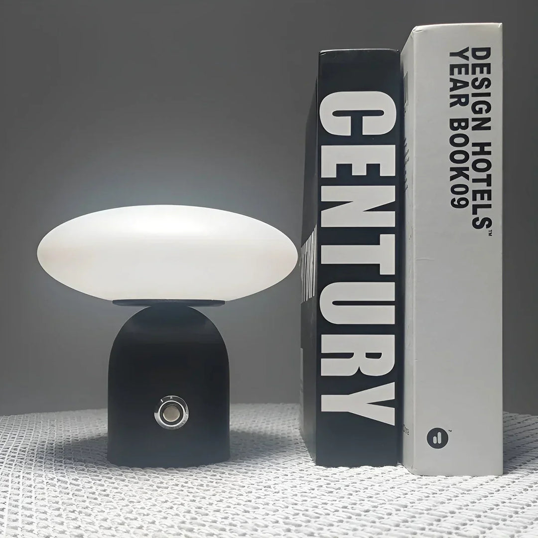 Scandinavian Luxury Mushroom Lamp with Smart Touch - NordicGlow-Black-Nora Luxe
