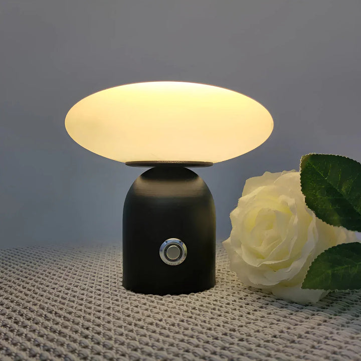 Scandinavian Luxury Mushroom Lamp with Smart Touch - NordicGlow-Black-Nora Luxe