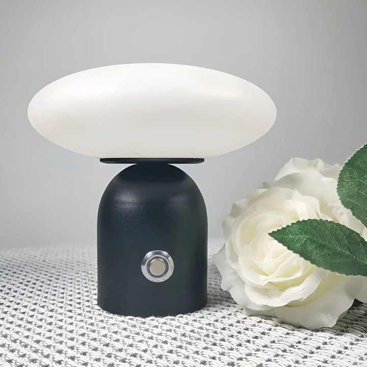 Scandinavian Luxury Mushroom Lamp with Smart Touch - NordicGlow-Black-Nora Luxe