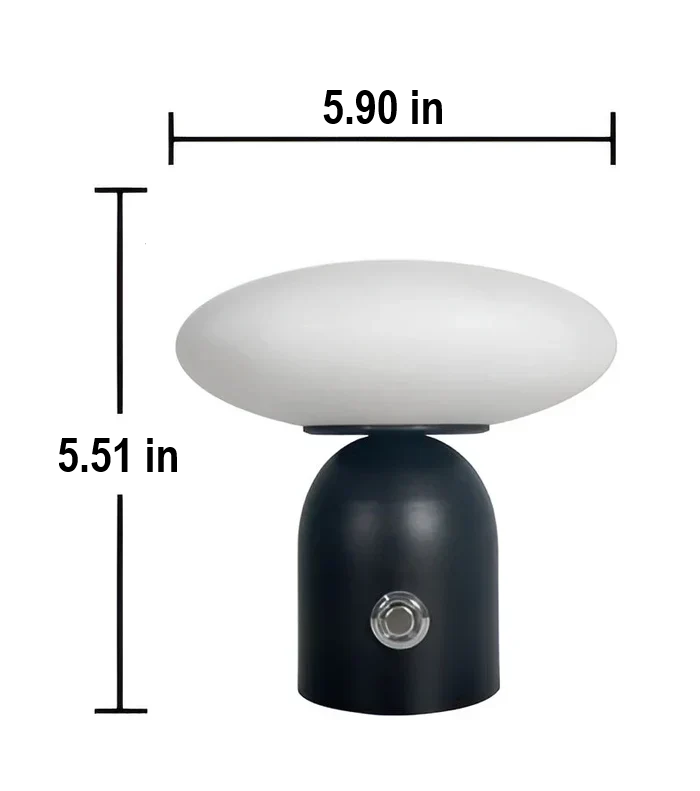Scandinavian Luxury Mushroom Lamp with Smart Touch - NordicGlow-Black-Nora Luxe