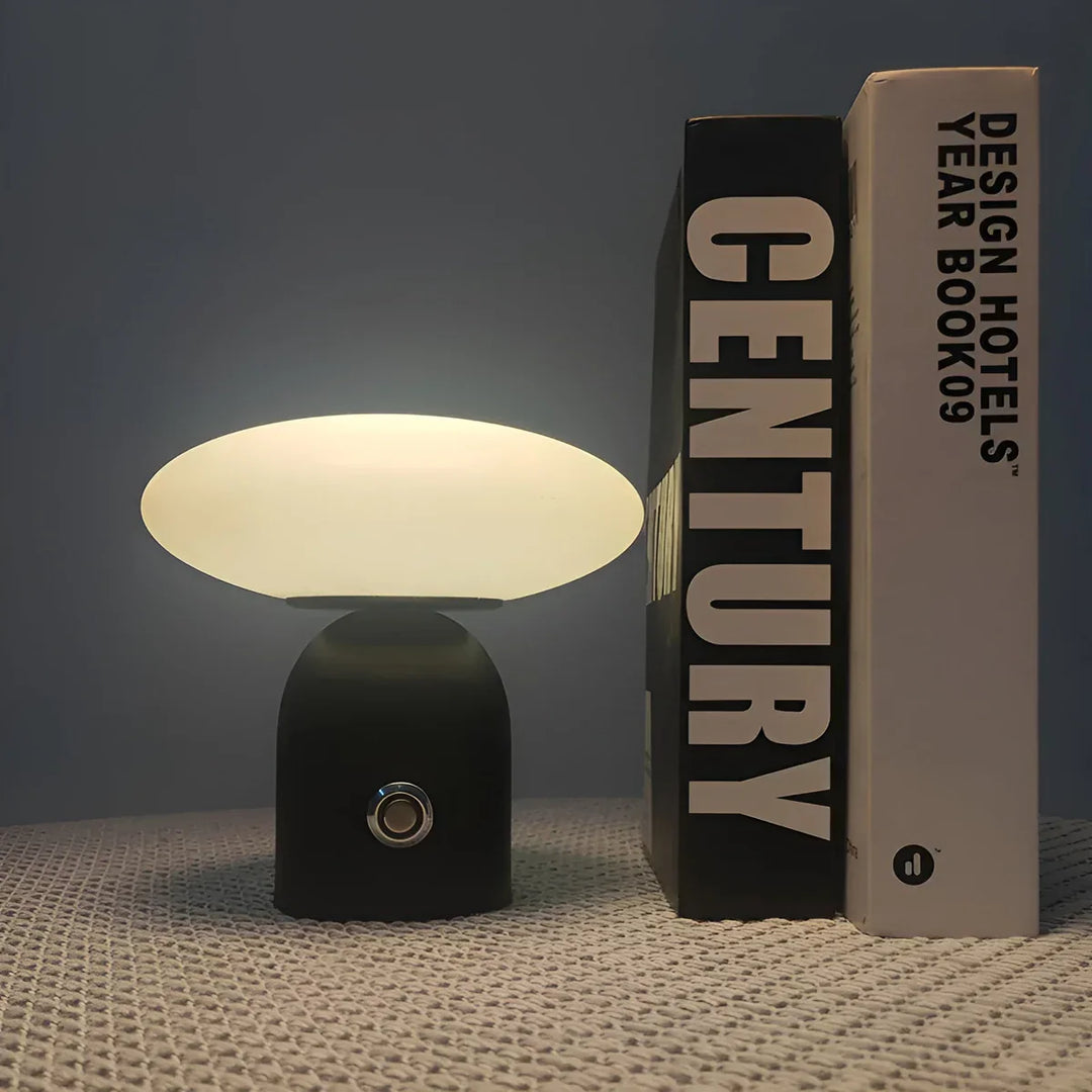 Scandinavian Luxury Mushroom Lamp with Smart Touch - NordicGlow-Black-Nora Luxe