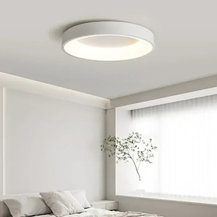 Scandinavian Round LED Ceiling Lamps - NordicGlow-White-Cold White-11.81 in-Nora Luxe