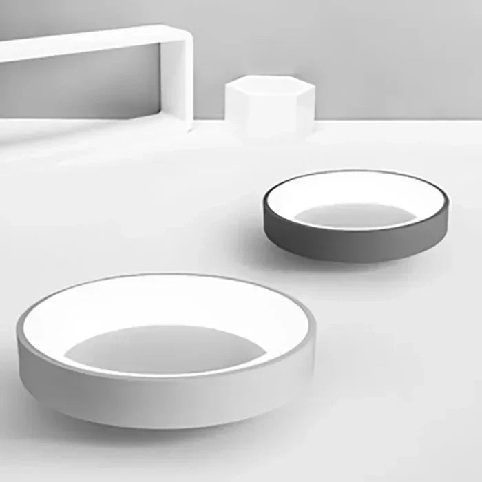 Scandinavian Round LED Ceiling Lamps - NordicGlow-White-Cold White-11.81 in-Nora Luxe