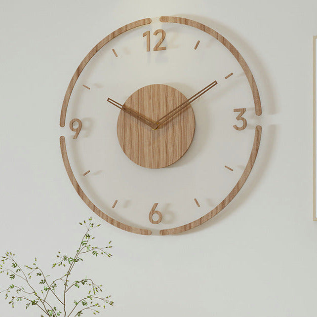 Scandinavian Style Wooden Wall Clock - WoodWave-Design No. 1-Nora Luxe