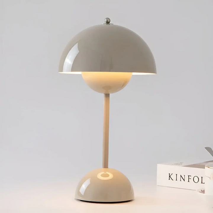 Scandinavian Table Lamp with Luminous Flair - NordicBeam-Gray-Nora Luxe