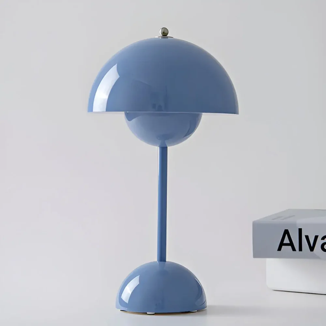 Scandinavian Table Lamp with Luminous Flair - NordicBeam-Light Blue-Nora Luxe