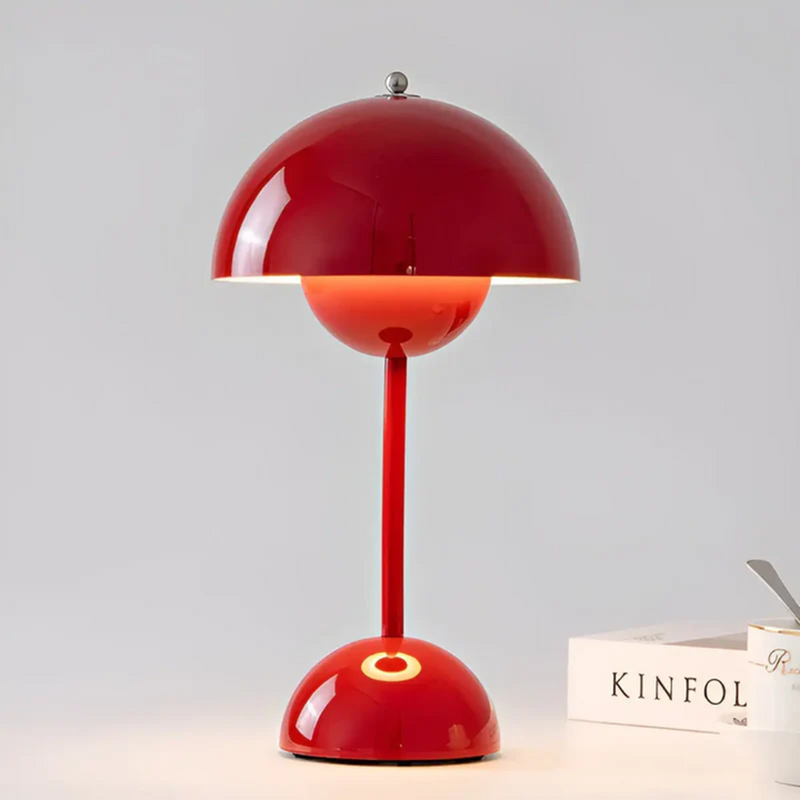 Scandinavian Table Lamp with Luminous Flair - NordicBeam-Red-Nora Luxe
