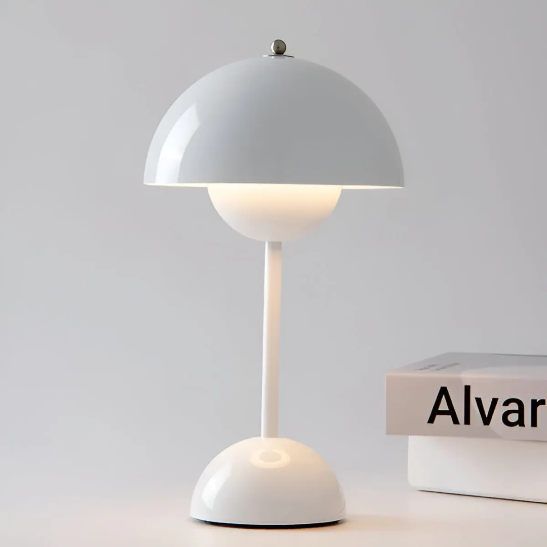 Scandinavian Table Lamp with Luminous Flair - NordicBeam-White-Nora Luxe