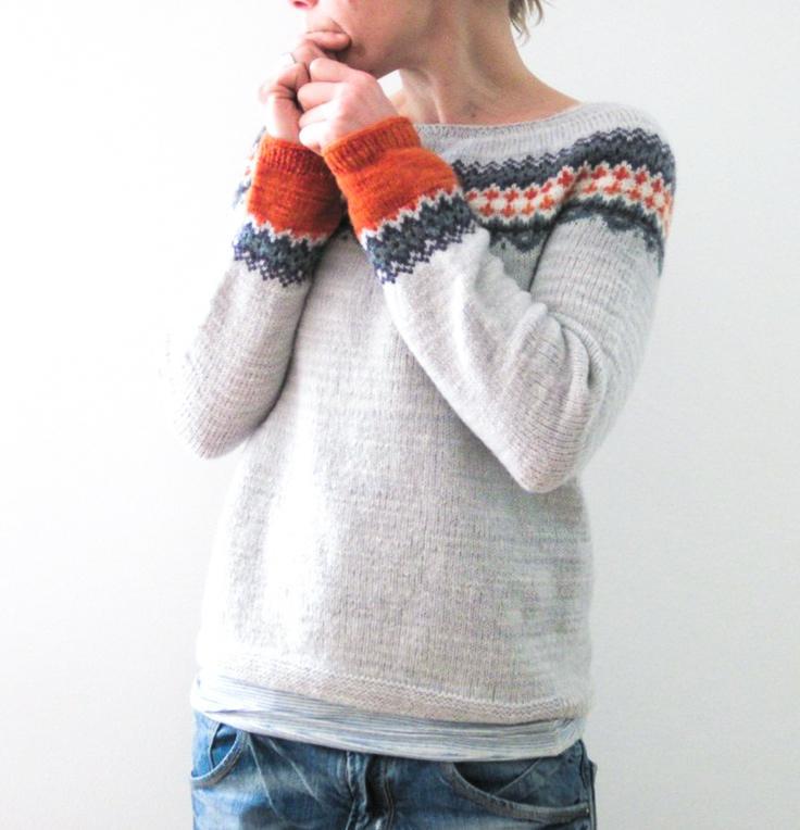 Scandinavian Trendy Sweater with Lively Pattern - NordicChic-S-Nora Luxe