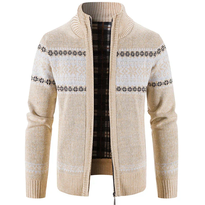 Scandinavian Vest for Men - NordicEdge-Beige-M-Nora Luxe