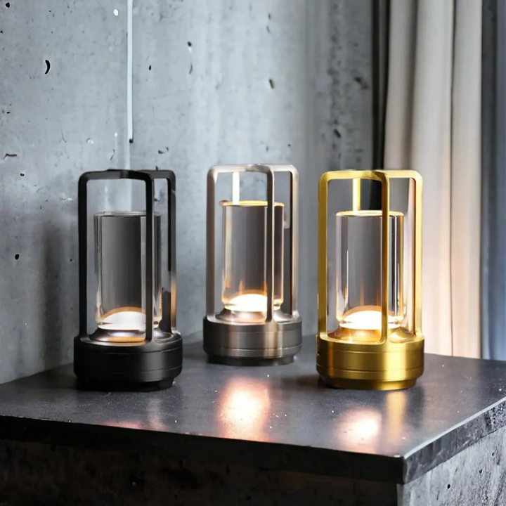 Scandinavian Wireless LED Table Lamp - NordicaGlow-Black-Nora Luxe