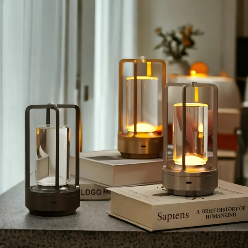 Scandinavian Wireless LED Table Lamp - NordicaGlow-Silver-Nora Luxe