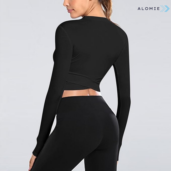 Seamless Pilates & Yoga Top - Sophia-Black-S-Nora Luxe