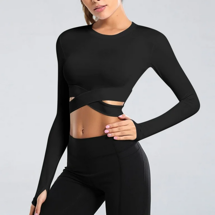 Seamless Pilates & Yoga Top - Sophia-Black-S-Nora Luxe