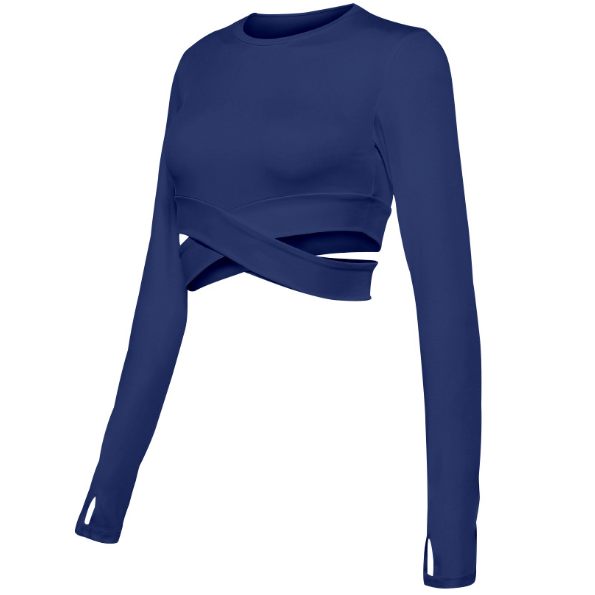 Seamless Pilates & Yoga Top - Sophia-Dark blue-S-Nora Luxe