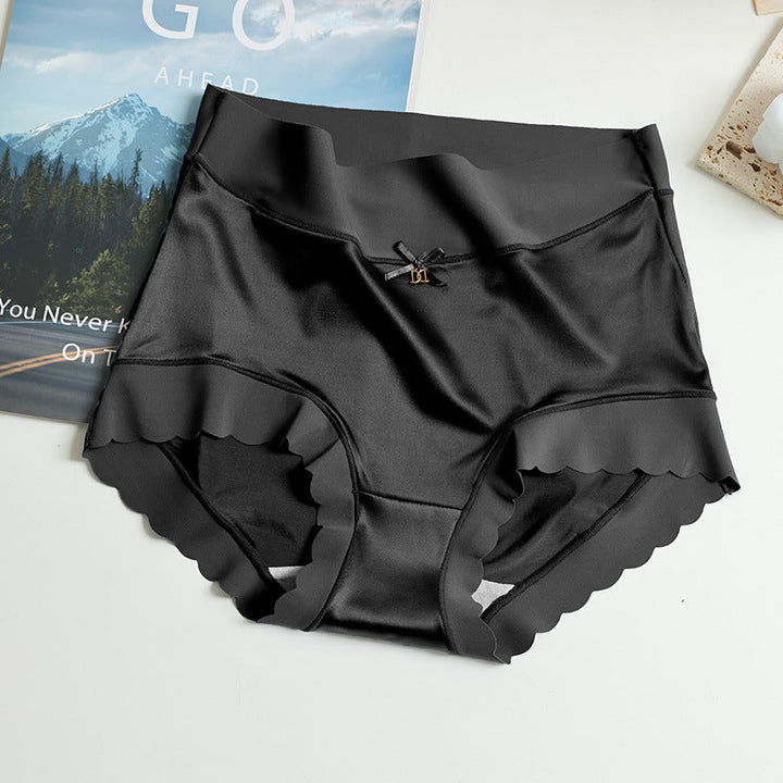 Seamless Satin Ladies' Briefs - Emliy-Black-5+5 FREE! (10-Pack)-M (88 – 132 lbs)-Nora Luxe