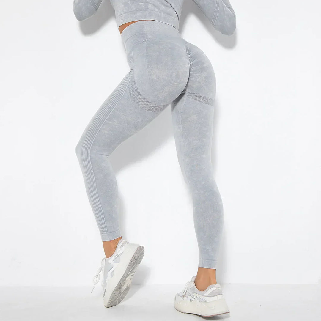 Seamless Women's Yoga Set with Cropped Top - Nova-Bordeaux Red-S-Nora Luxe