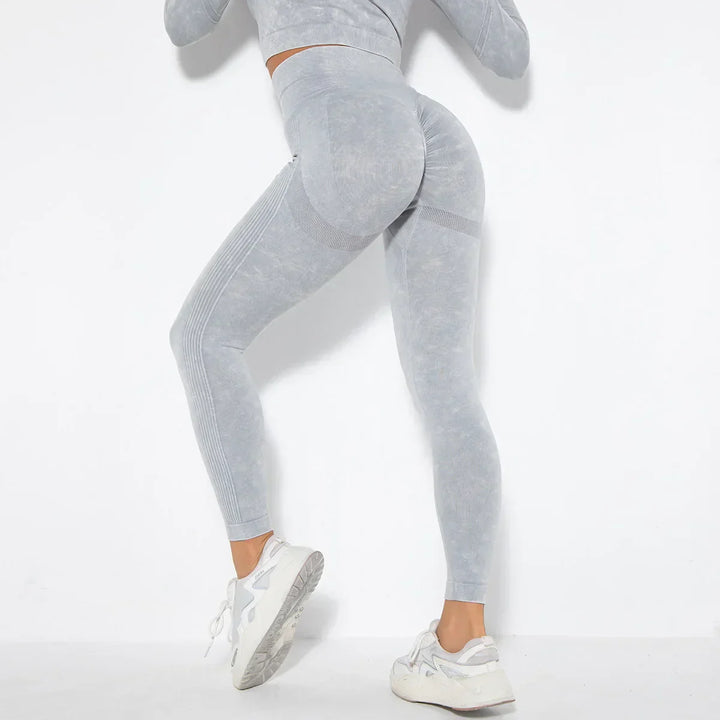 Seamless Women's Yoga Set with Cropped Top - Nova-Bordeaux Red-S-Nora Luxe