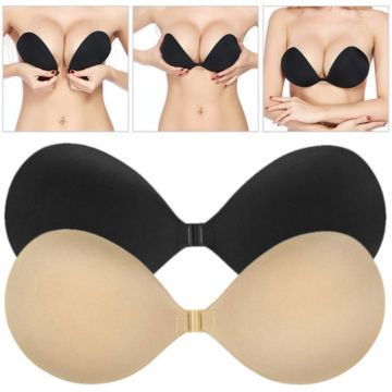 Self-Adhesive Silicone Bra - Isabelle-Skin colour + Black-A-The Livary