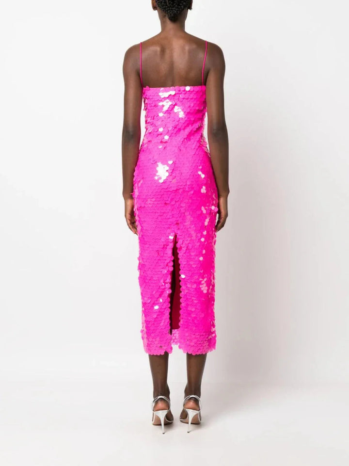 Sequin dress for a Sparkling Evening Look - Amira-Fuchsia-S-The Livary
