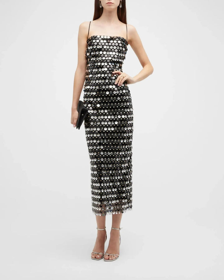 Sequin dress for a Sparkling Evening Look - Amira-Green-S-The Livary