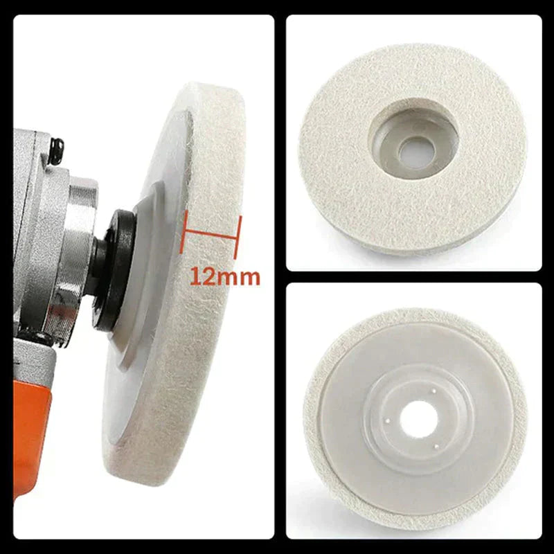 Set of 3 Wool Polishing Discs – Polistra-Nora Luxe