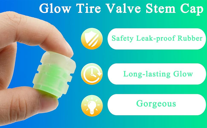 Set of 4 Glow-in-the-Dark Valve Caps with Logo – LuxaGlow-Rolls-Royce-Nora Luxe