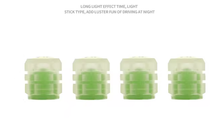 Set of 4 Glow-in-the-Dark Valve Caps with Logo – LuxaGlow-Rolls-Royce-Nora Luxe