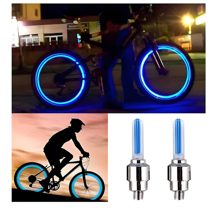 Set of 4 LED Valve Caps – GlowRims-Blue-Nora Luxe