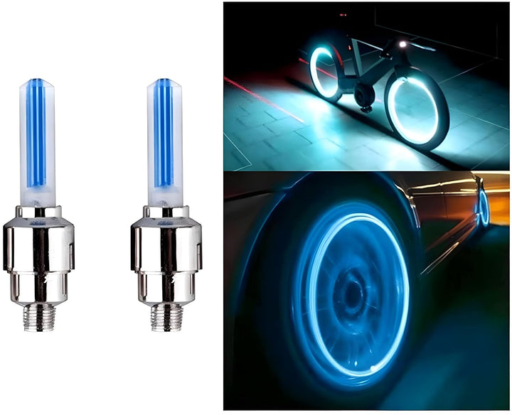 Set of 4 LED Valve Caps – GlowRims-Blue-Nora Luxe
