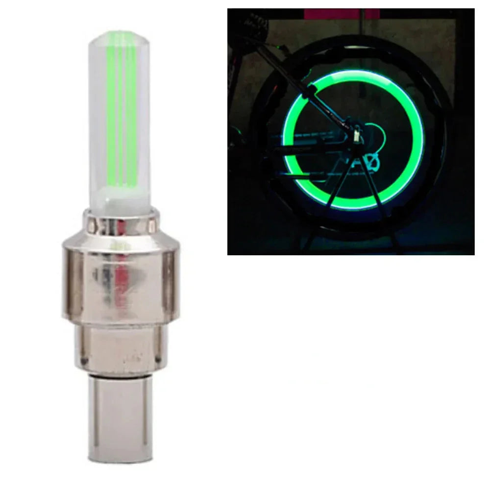 Set of 4 LED Valve Caps – GlowRims-Green-Nora Luxe