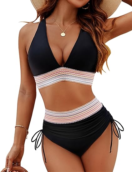 Shaping bikini set with high-waisted briefs & push-up top – Selina | Buy 1, get 1 free-Black-S-Nora Luxe