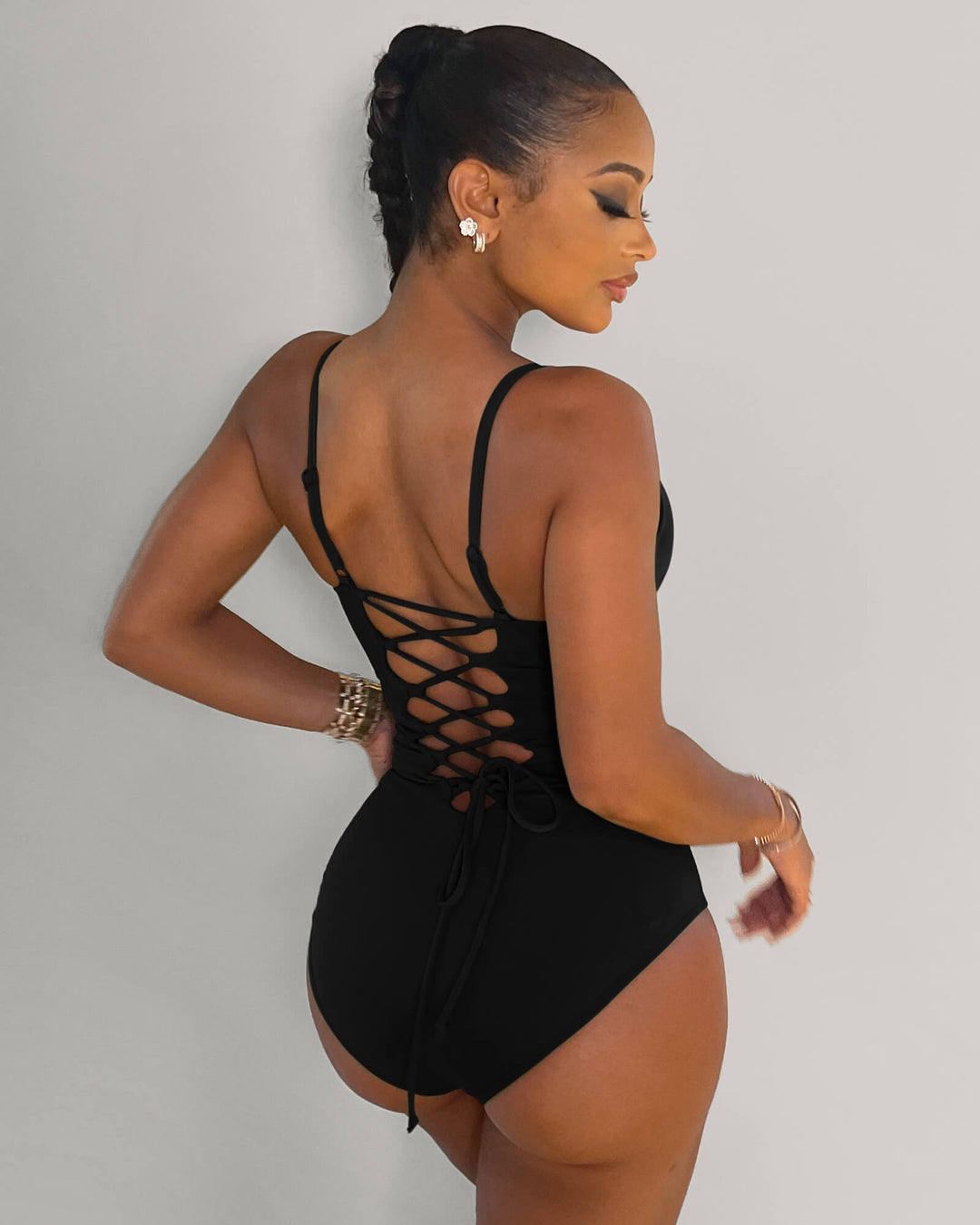Shaping effect swimsuit – Samira-Black-S-Nora Luxe