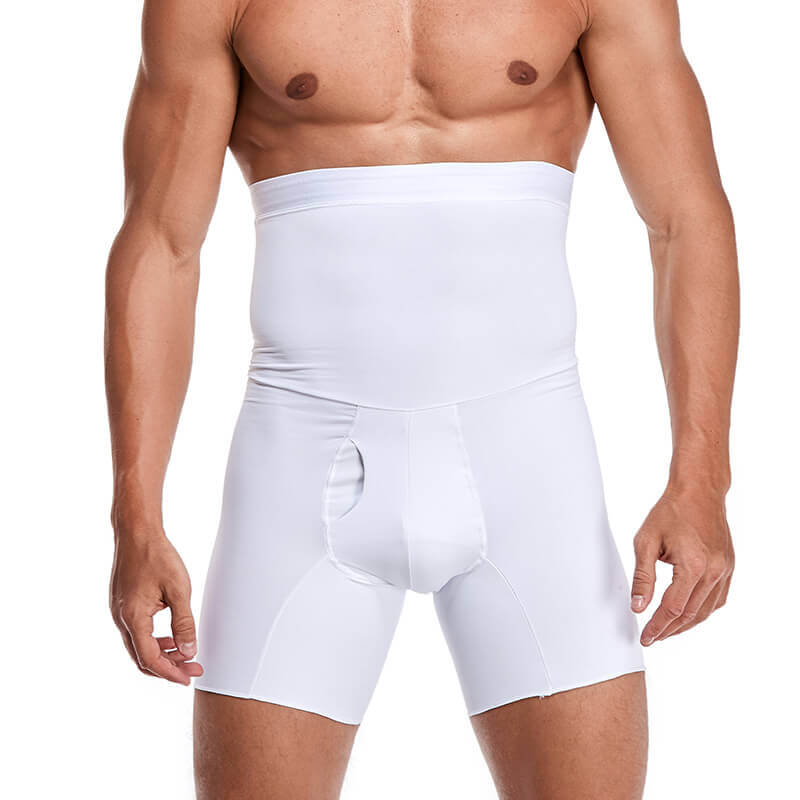 Shaping Men’s Compression Boxer Shorts - MaxFit-White-M-Nora Luxe