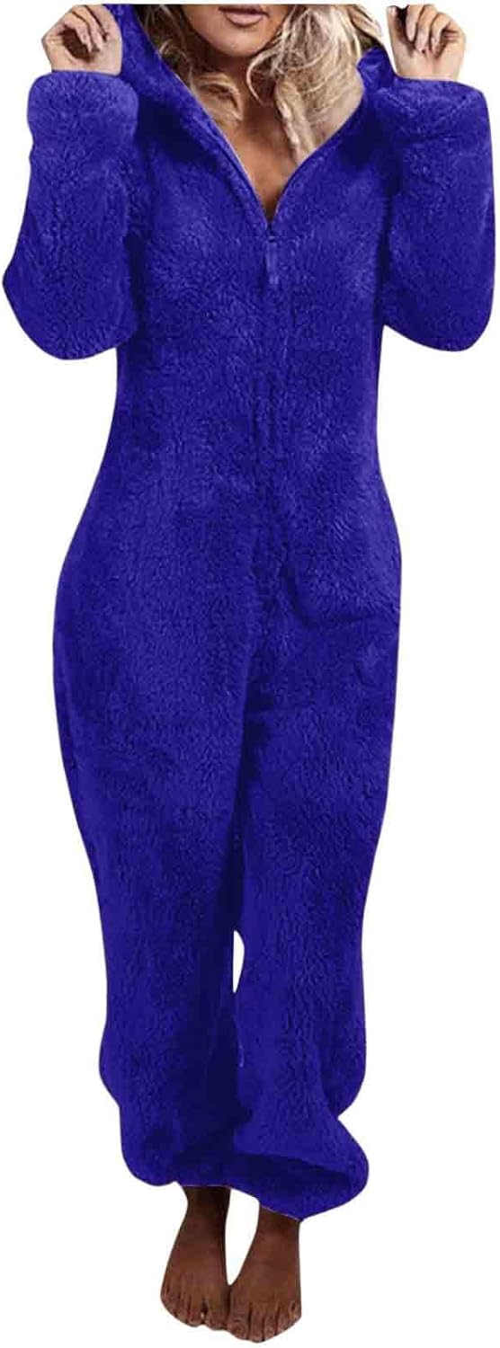 Sherpa Fuzzy Onesie with Hood - CozyCat-Fel Blue-S-Nora Luxe