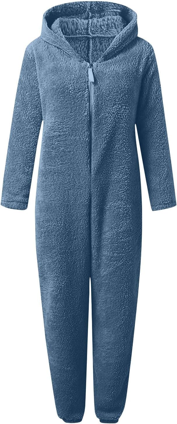 Sherpa Fuzzy Onesie with Hood - CozyCat-Olive Green-S-Nora Luxe