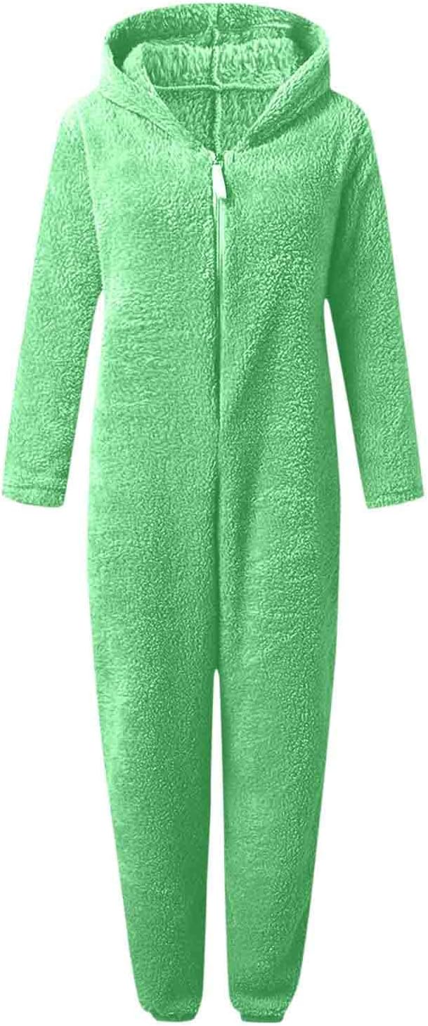 Sherpa Fuzzy Onesie with Hood - CozyCat-Olive Green-S-Nora Luxe